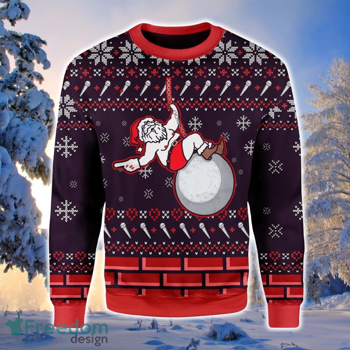 Santa Cyrus 3D Sweater Ugly Christmas Sweater For Men Women Product Photo 1