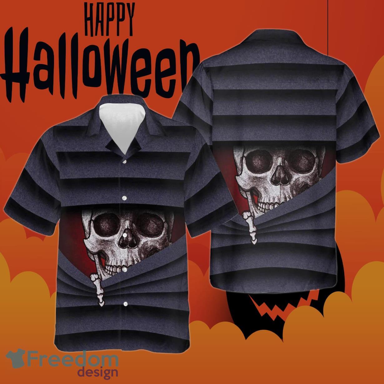 Say Hello To Devil Halloween Hawaiian Shirt Horror Button Up Shirts Gifts For Men Product Photo 1