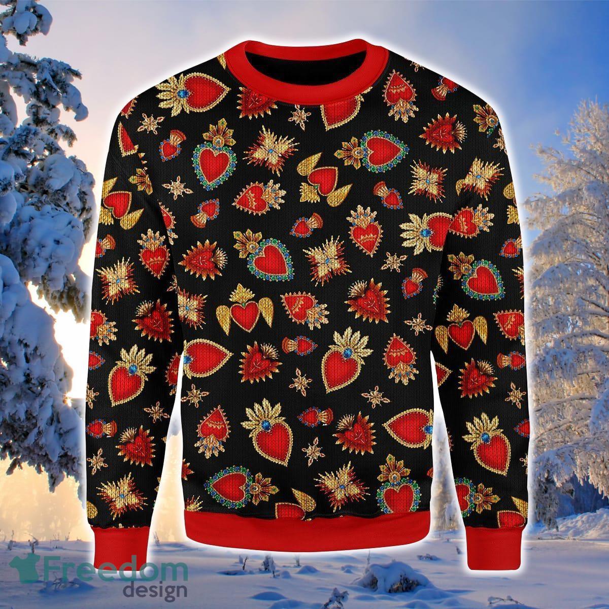 Scared Heart 3D Sweater Ugly Christmas Sweater For Men Women Product Photo 1