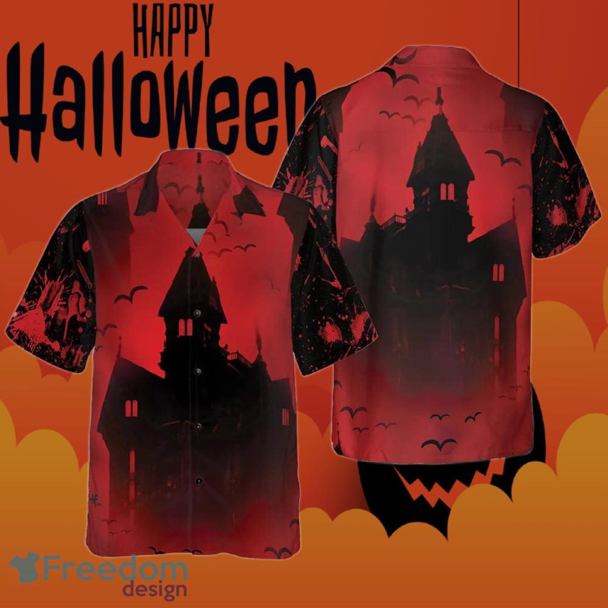 Scary Pumpkin Hawaiian Shirt For Halloween Night