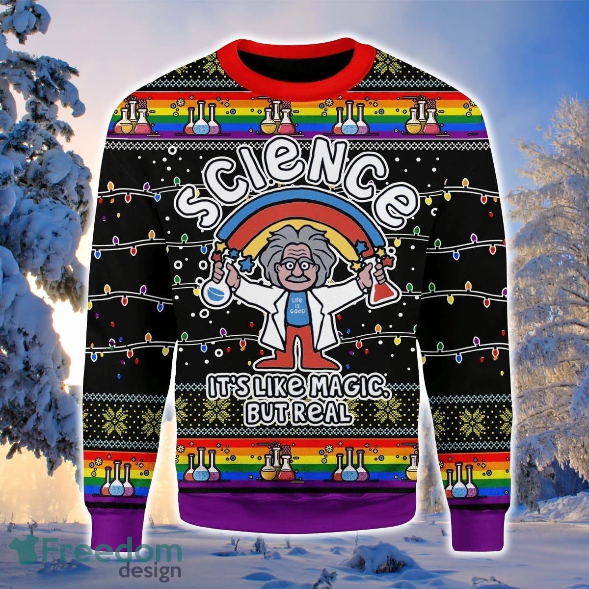 Science LGBT 3D Sweater Ugly Christmas Sweater For Men Women Product Photo 1