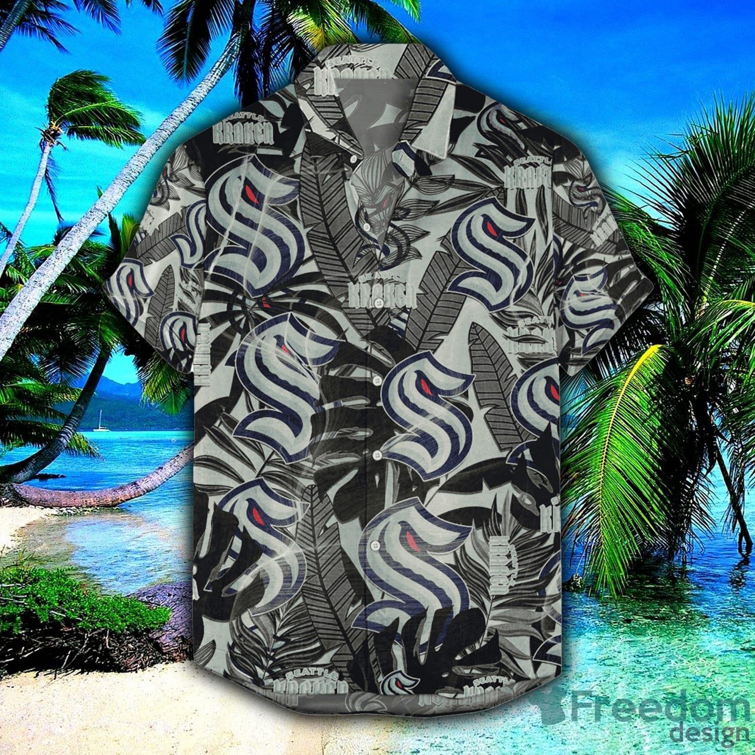 Seattle Kraken Retro NHL 3D Hawaiian Shirt And Shorts For Men And Women  Gift Fans - Freedomdesign