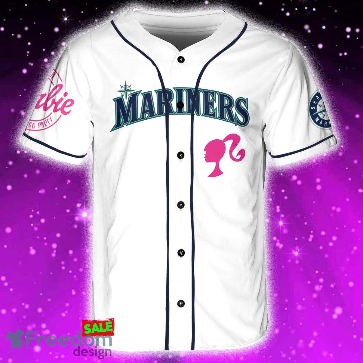 Seattle Mariners White Jersey Print-Personalized NAME & NUMBER