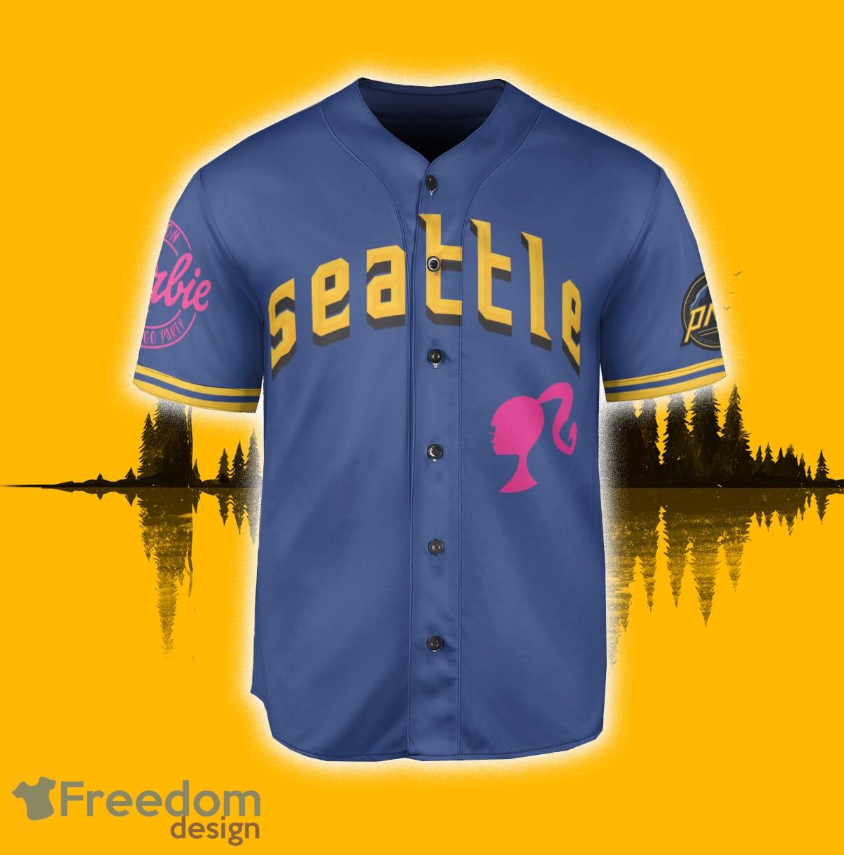 Seattle Mariners Barbie Jersey Baseball Shirt White Custom Number And Name  - Freedomdesign