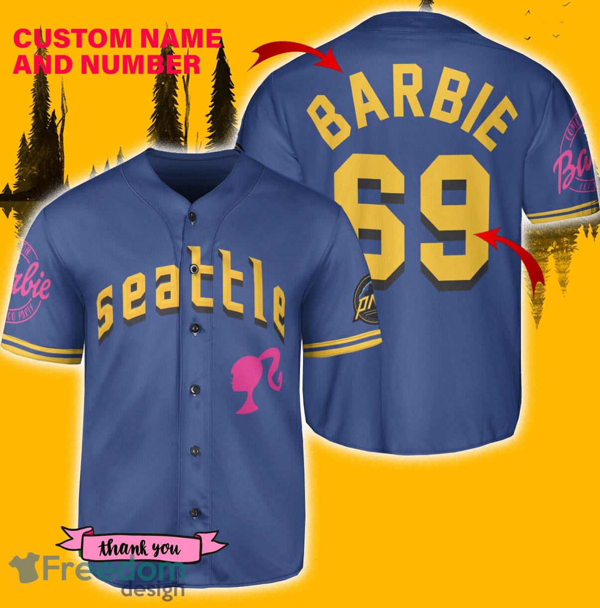 Seattle Mariners Barbie Royal Custom Number And Name Baseball