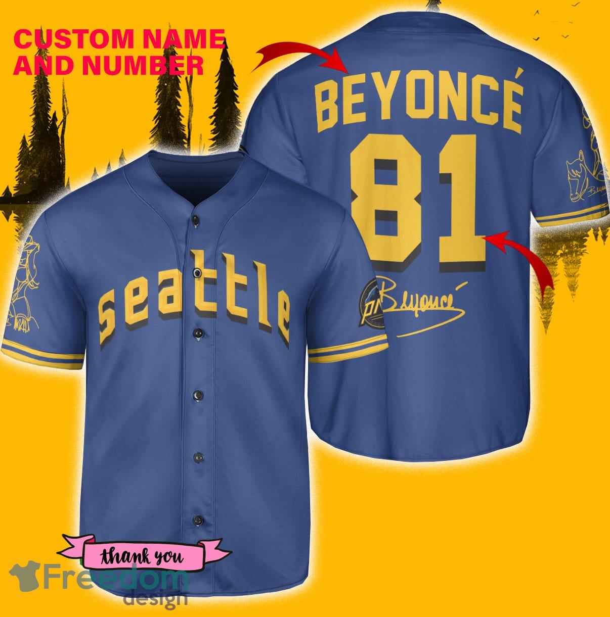 Seattle Mariners Beyonce Royal Custom Number And Name Jersey Baseball Shirt  - Freedomdesign
