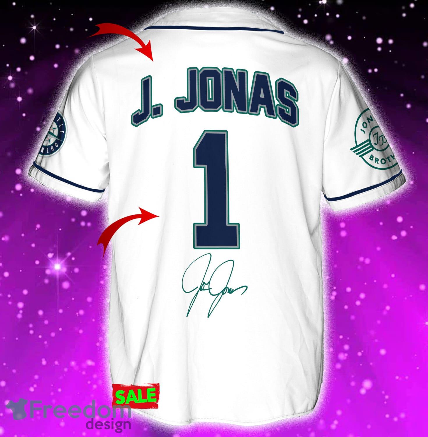 Seattle Mariners J. Jonas Jersey Baseball Shirt White Custom Number And  Name - Freedomdesign