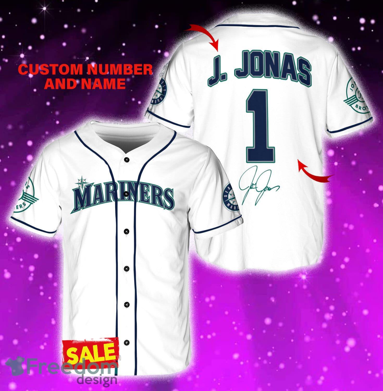 Seattle Mariners J. Jonas Jersey Baseball Shirt White Custom