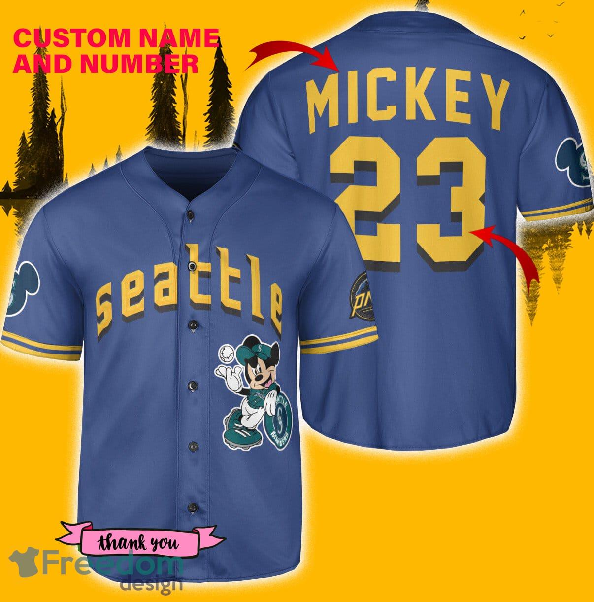 Seattle Mariners Looney Tunes Bugs Bunny Aqua Baseball Jersey -   Worldwide Shipping