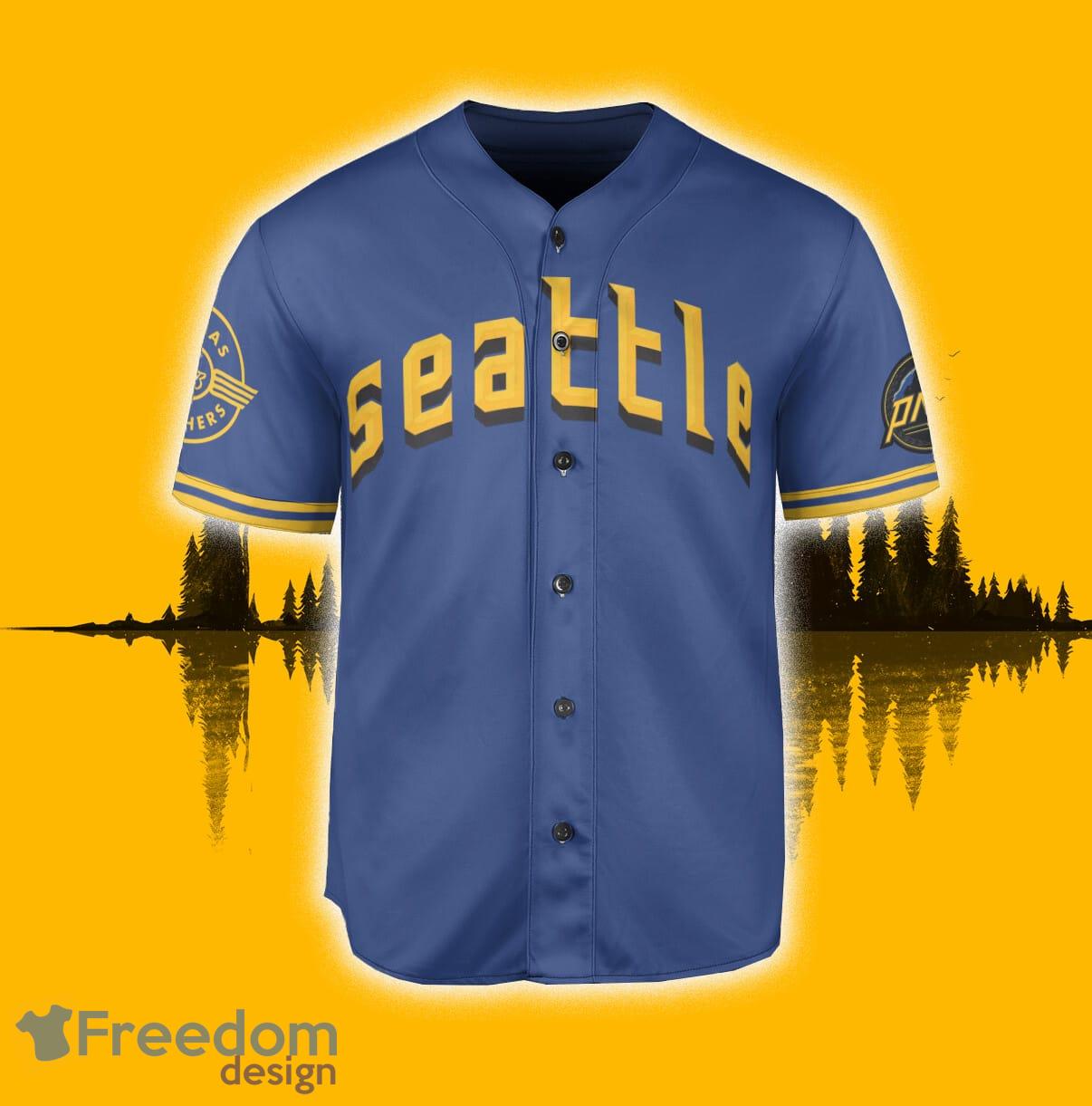 Customize Seattle Mariners Baseball Jersey - Royal