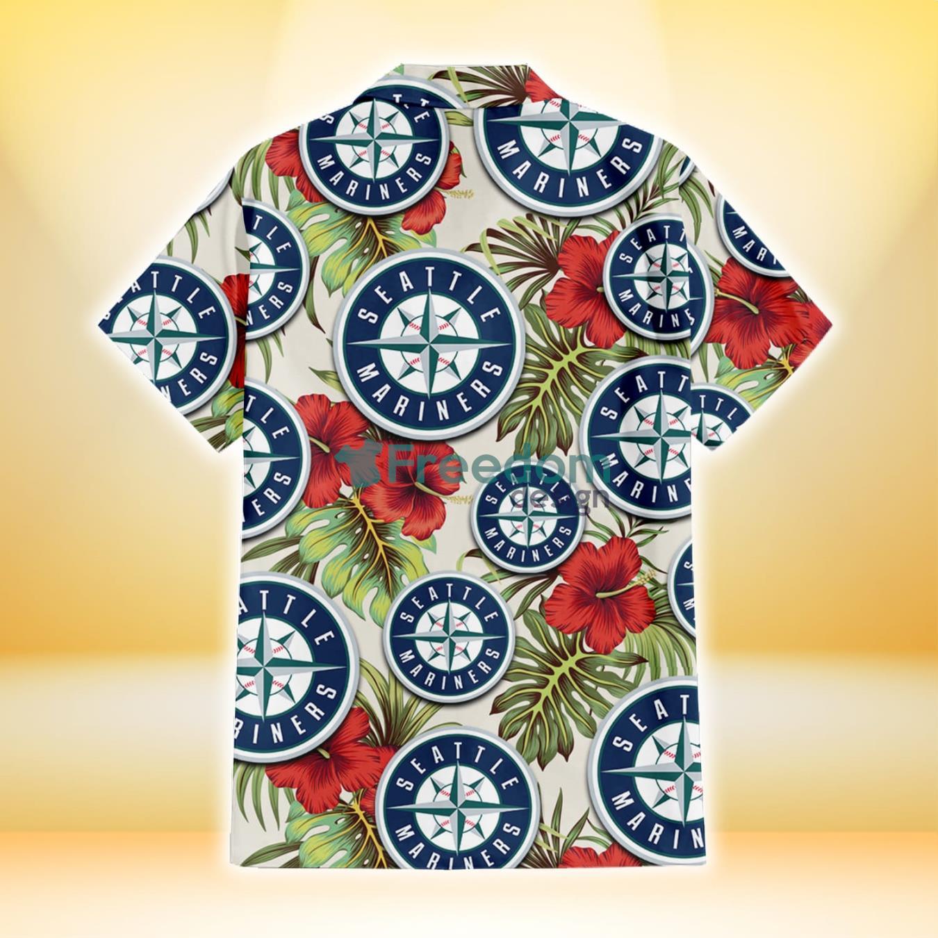 Seattle Mariners Big Red Hibiscus Lover 3D Hawaiian Shirt Summer