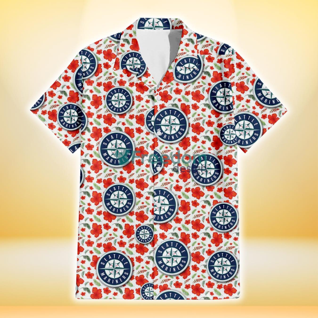 Seattle Mariners Big Red Hibiscus Lover 3D Hawaiian Shirt Summer