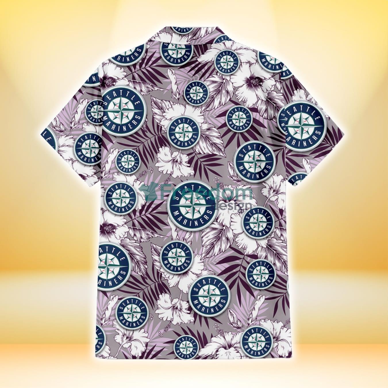 Seattle Mariners White Hibiscus Pattern 3D Hawaiian Shirt For Fans -  Freedomdesign