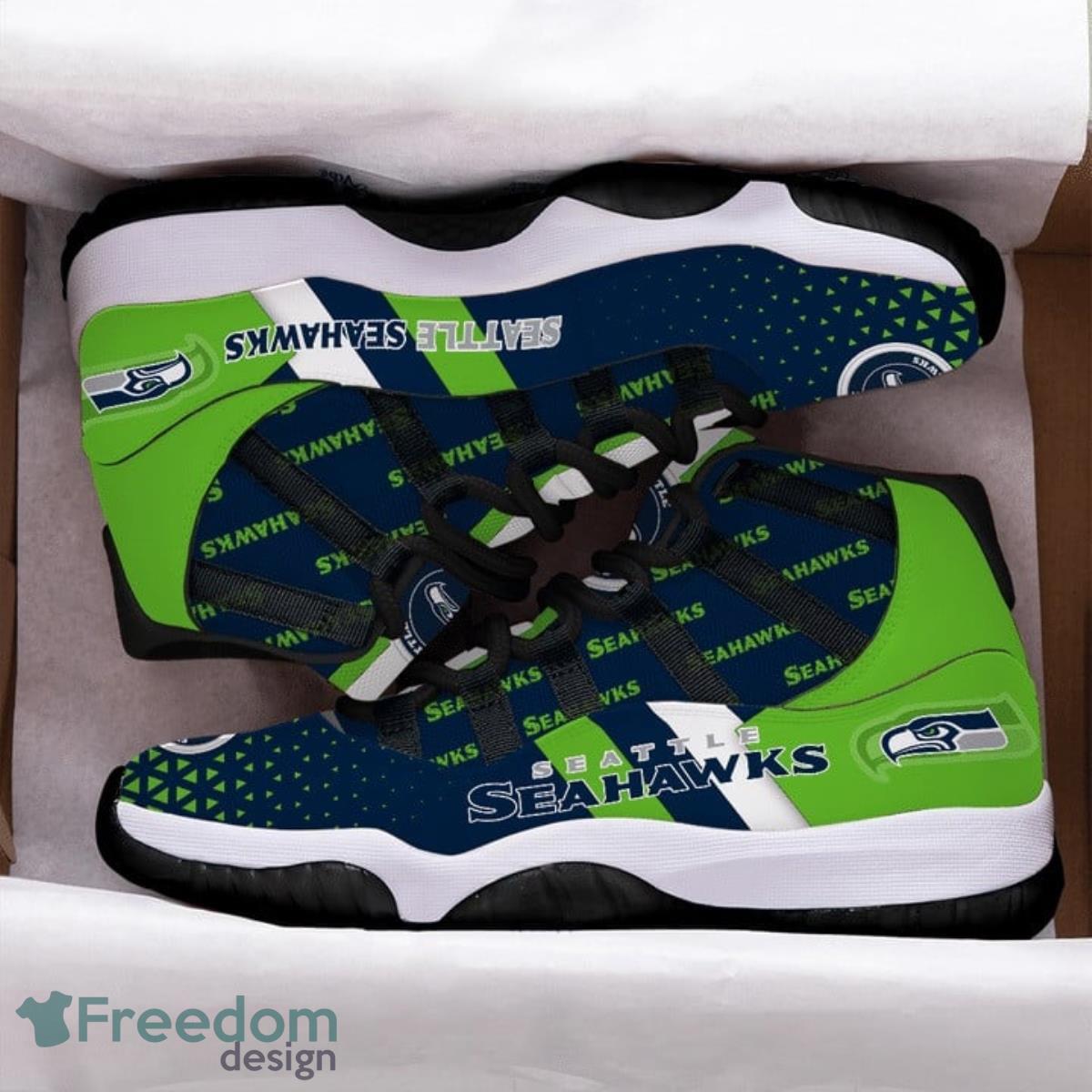 Seattle Seahawks Air Jordan 11 Best Sneakers For Men Women Fans Product Photo 1