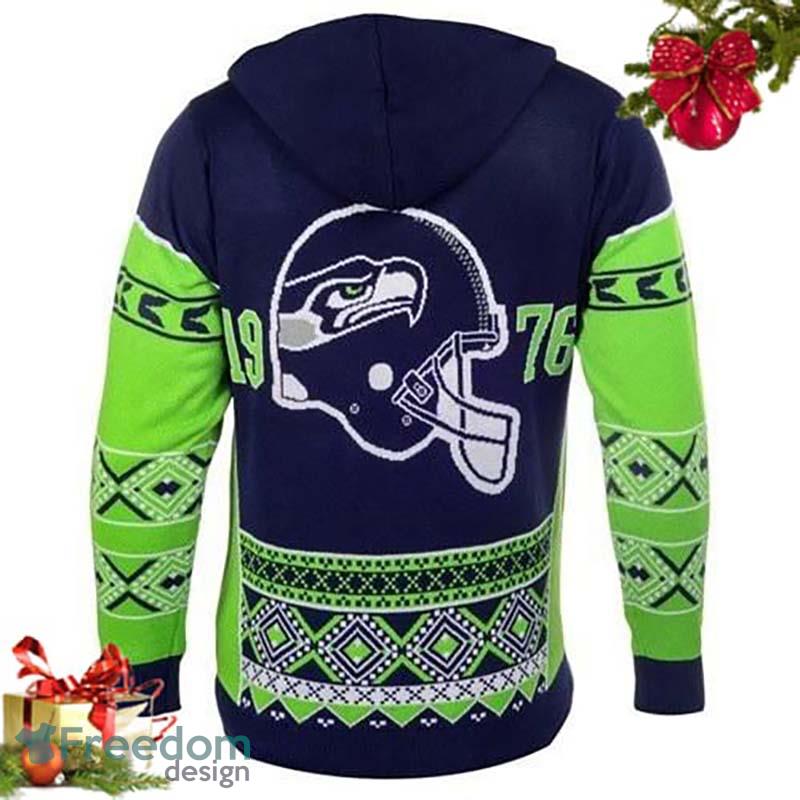 Seattle Seahawks NFL Big Logo Ugly Christmas Sweater Gift For Fans -  Banantees