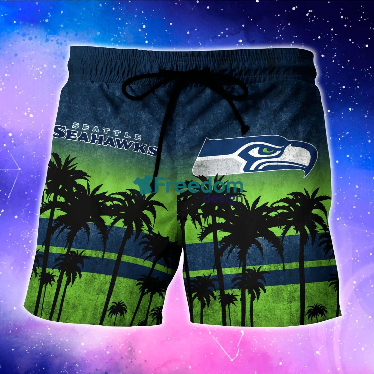 LIMITED] Seattle Seahawks NFL-Summer Hawaiian Shirt And Shorts, Stress  Blessed Obsessed For Fans