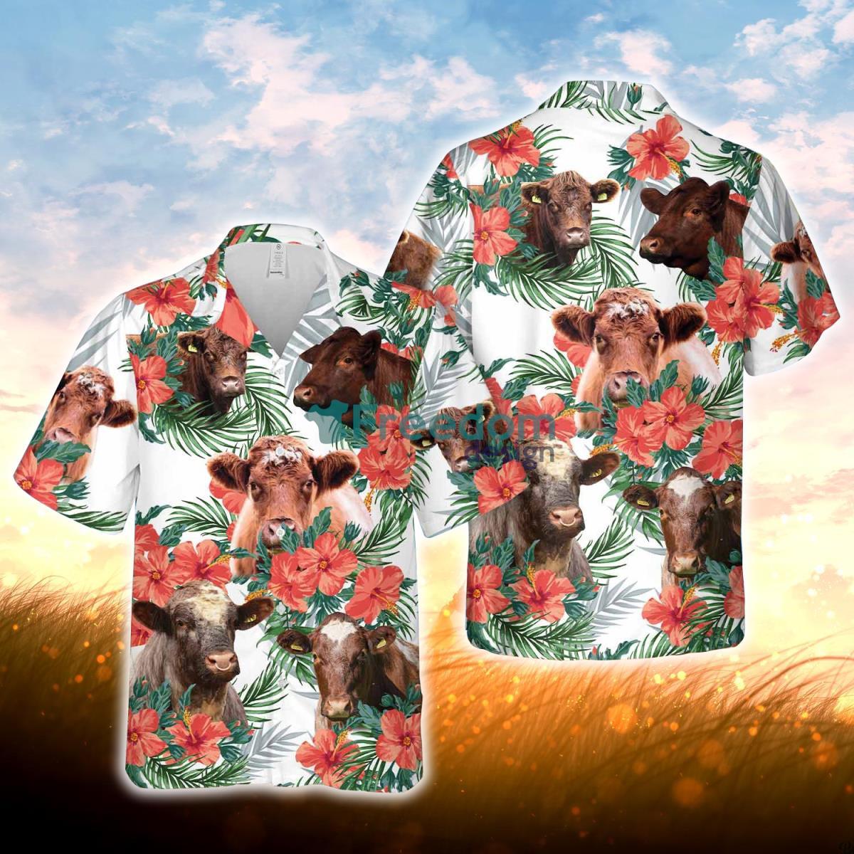 Shorthorn Hawaiian Flowers Hawaiian Shirt For Men Women Product Photo 1