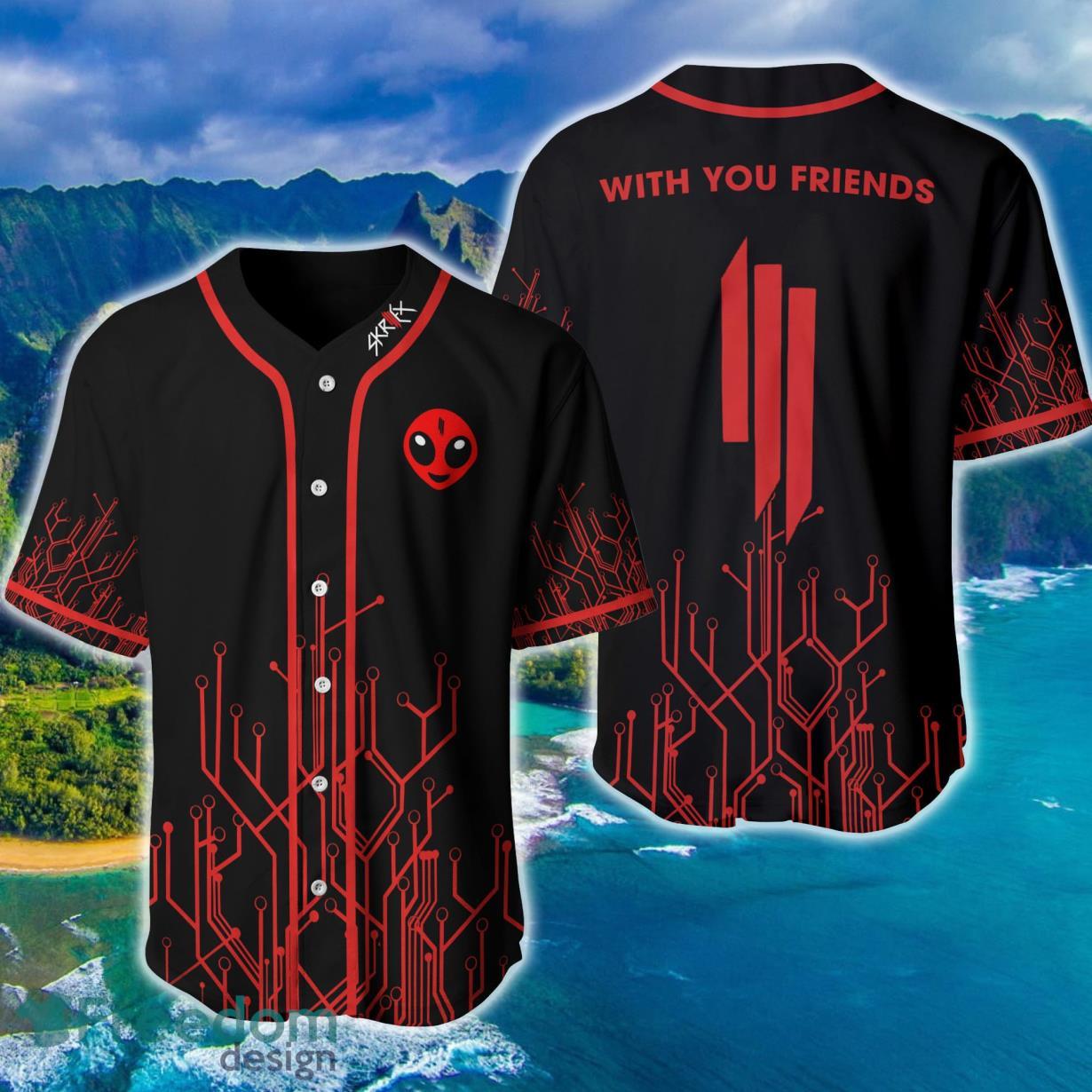 Skrillex Recess With You Friends Baseball Jersey Product Photo 1