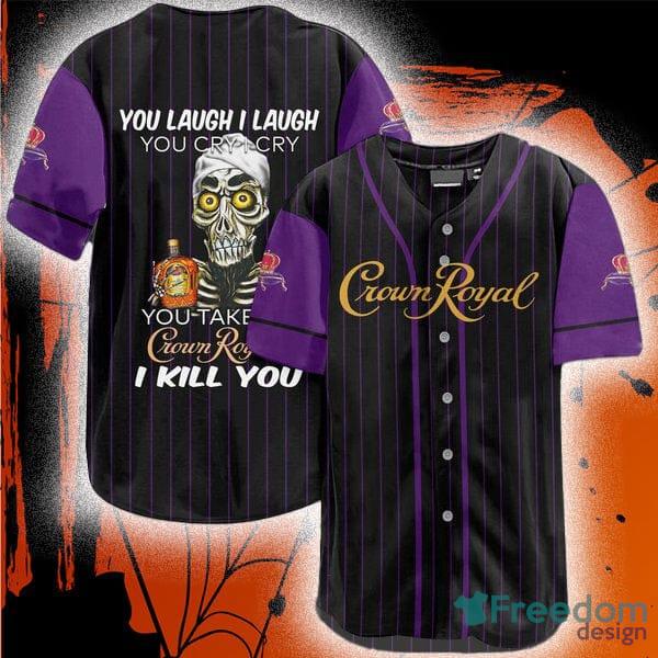 Skull Skeleton Crown Royal Baseball Jersey Shirt Gift Halloween For Men And Women - Skull Skeleton Crown Royal Baseball Jersey Shirt Gift Halloween For Men And Women