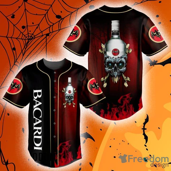 Brown Skull Captain Morgan Baseball Jersey Shirt Gift Halloween For Men And  Women - Freedomdesign