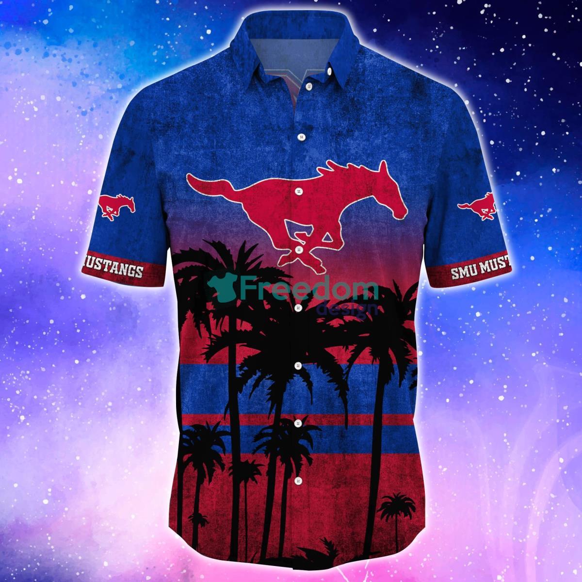 SMU Mustangs Trending Hawaiian Shirt And Shorts For Fans Product Photo 2