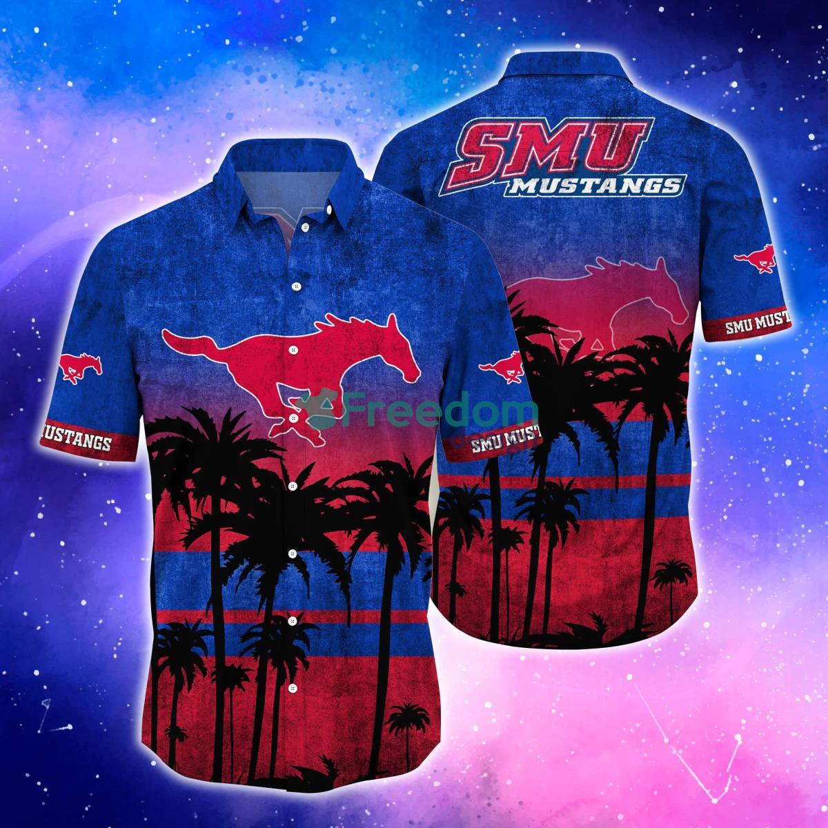 SMU Mustangs Trending Hawaiian Shirt And Shorts For Fans Product Photo 1