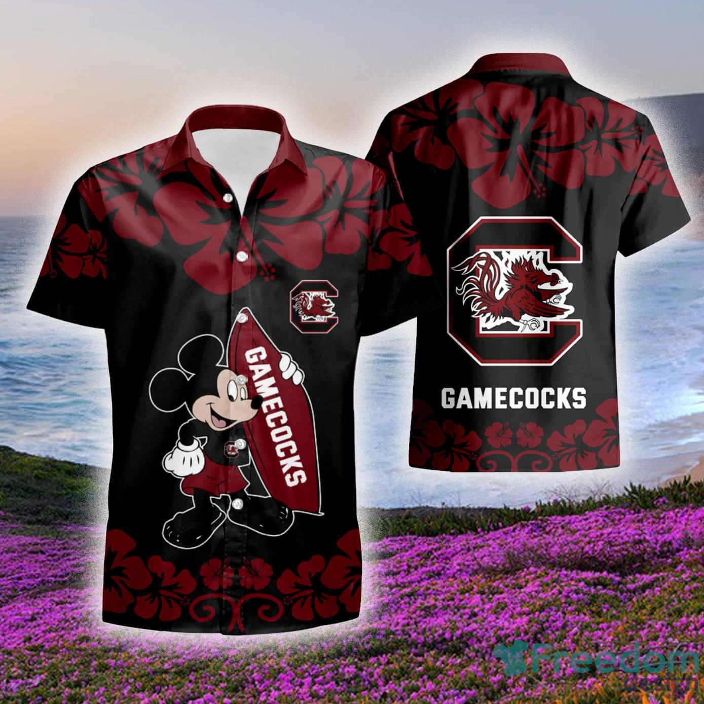 South Carolina Gamecocks 6 Mickey Mouse Set 3D Hawaiian Shirt And Short Gift For Men And Women - South Carolina Gamecocks 26 Mickey Mouse Hawaiian Shirt summer shirt_1