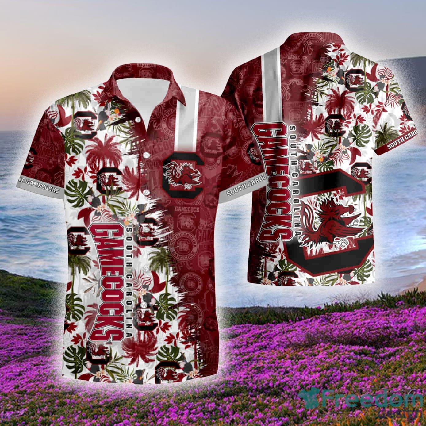 South Carolina Gamecocks NCAA Summer Set 3D Hawaiian Shirt And Short Gift For Men And Women - South Carolina Gamecocks NCAA Summer Hawaiian summer shirt_1