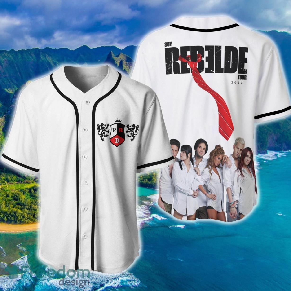 Soy Rebelde Tour 2023 Baseball Jersey Product Photo 1