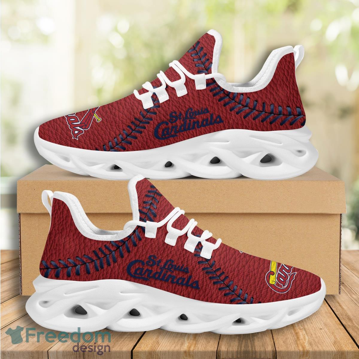 St Louis Cardinals Logo Seam Pattern 3D Max Soul Sneaker Product Photo 1