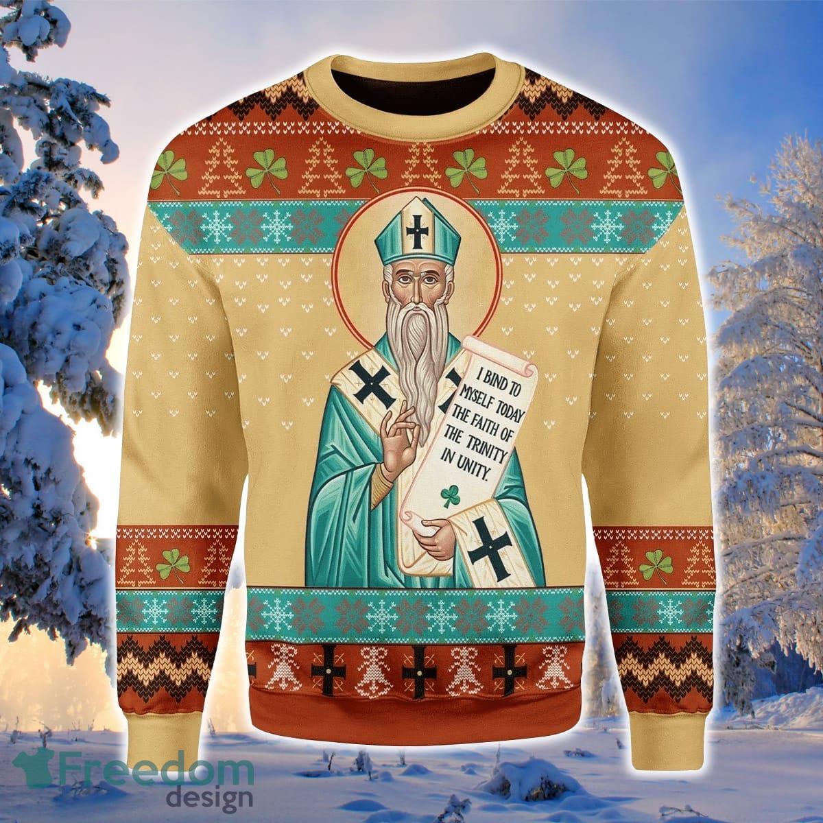 St. Patrick 3D Sweater Ugly Christmas Sweater For Men Women Product Photo 1