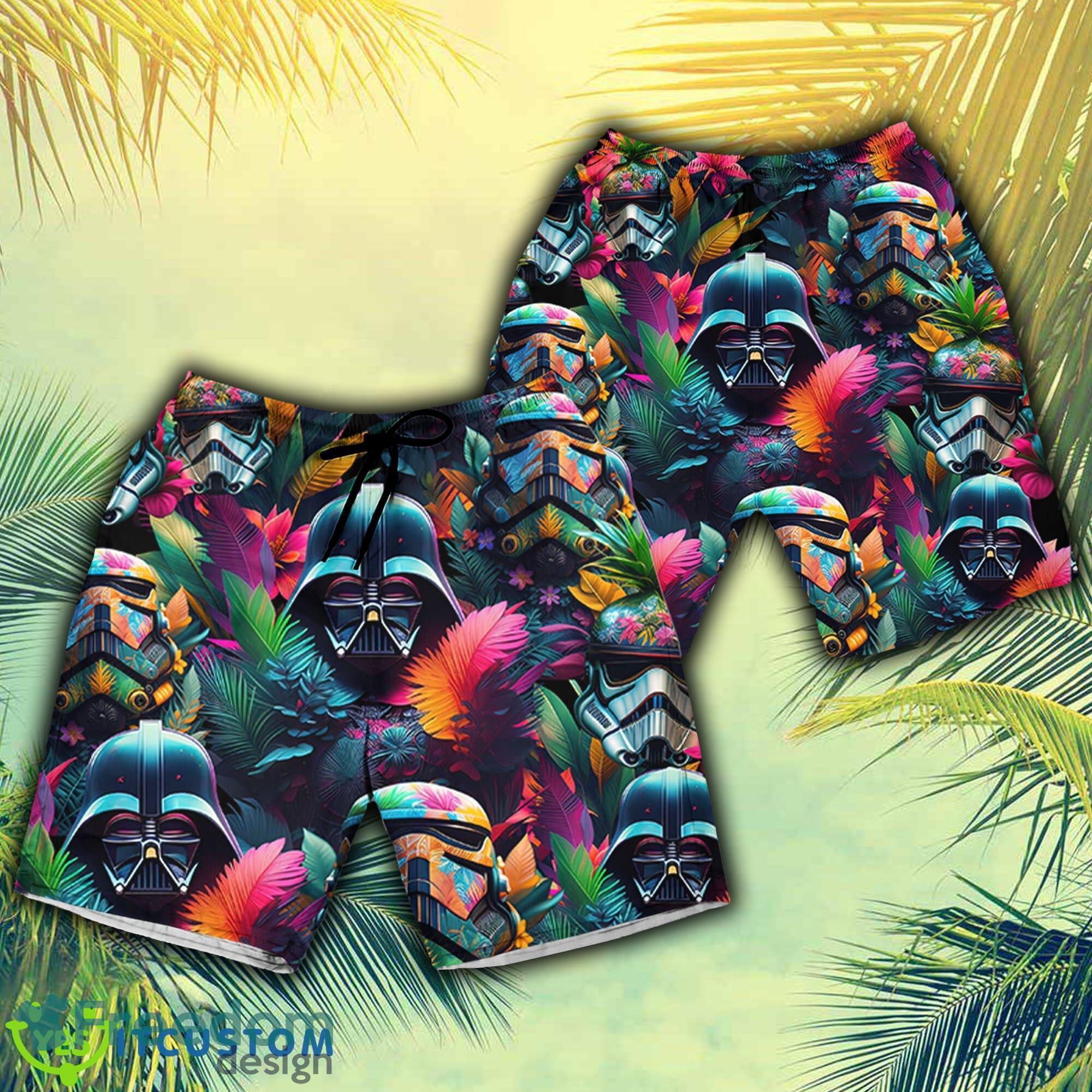 S.W Characters Collection Art Hawaiian Shirt and Beach Short