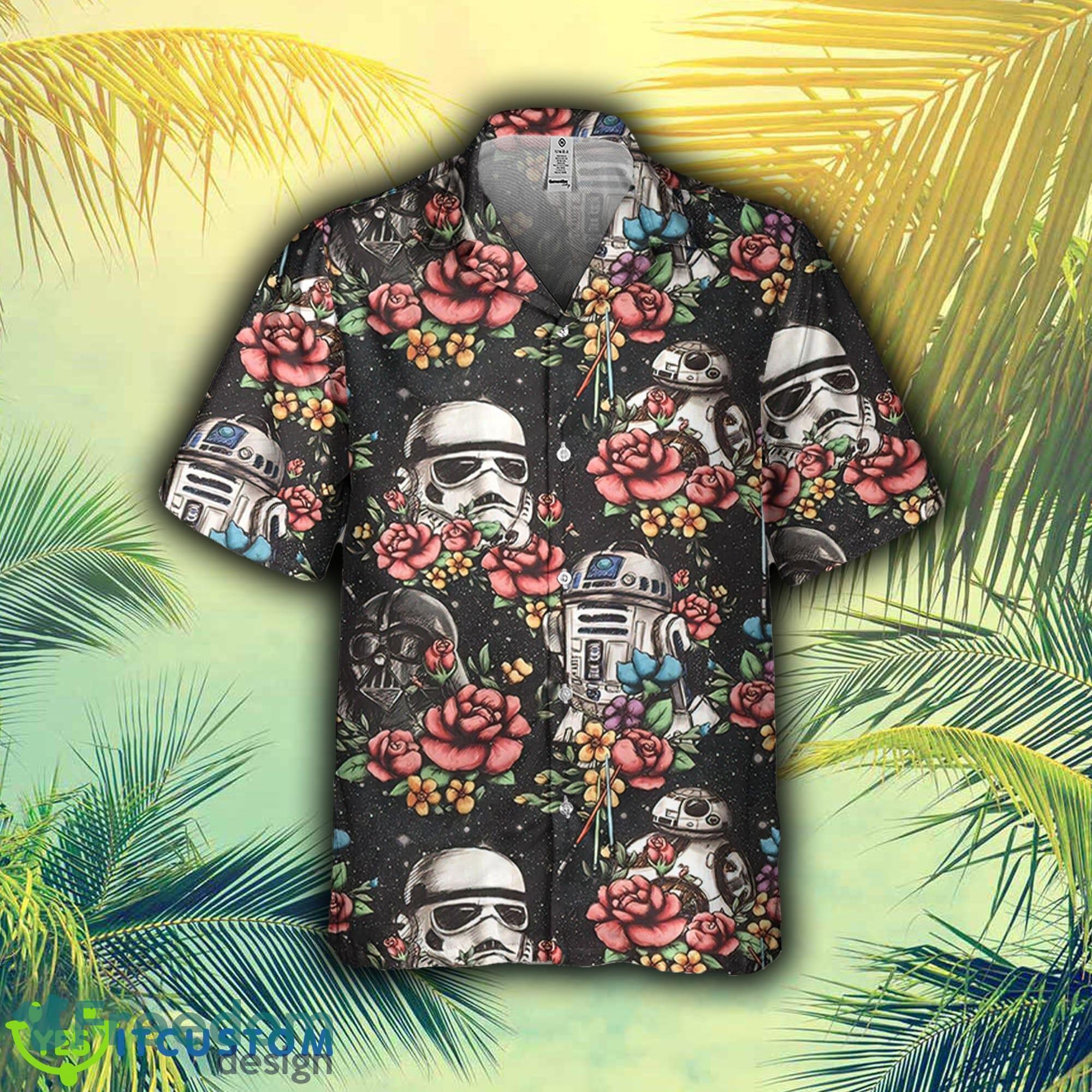 Star Wars Darth Vader Storm Trooper Flower Hawaiian Shirt For Men