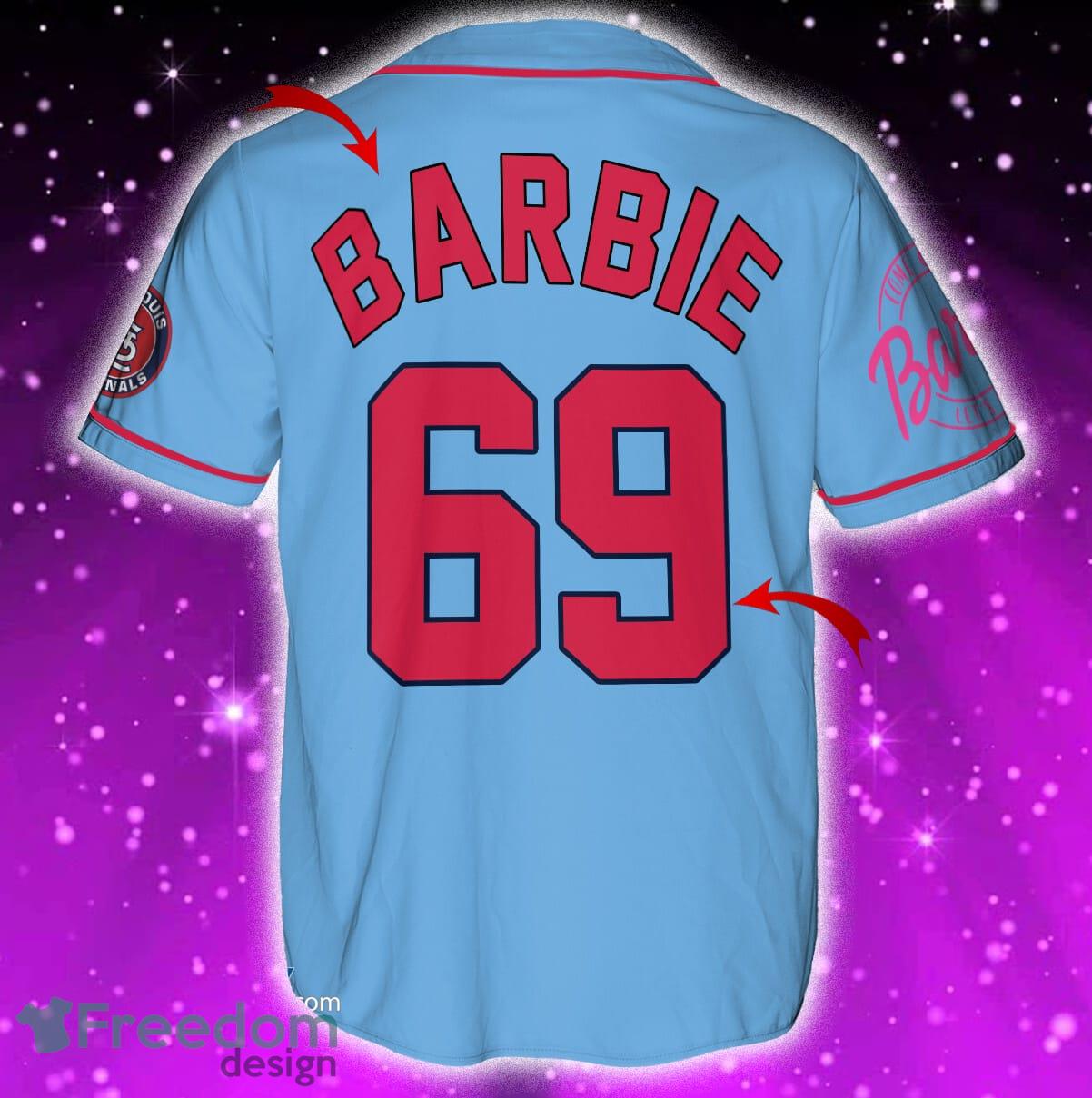 Barbie Baseball Jersey Shirt All Over Printed Barbie Shirt Custom