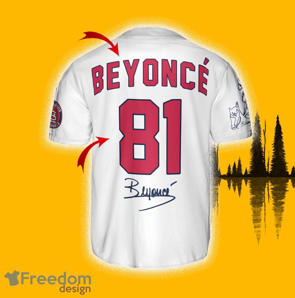 St.Louis Cardinals Beyonce Jersey Baseball Shirt Cream Custom Number And  Name - Freedomdesign
