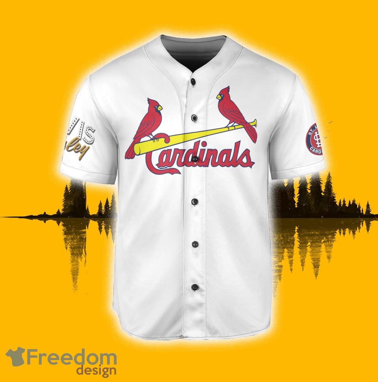 St.Louis Cardinals Elvis Presley Jersey Baseball Shirt Cream Custom Number  And Name - Freedomdesign