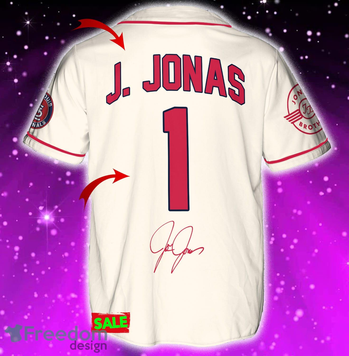 St.Louis Cardinals J. Jonas Jersey Baseball Shirt Cream Custom Number And  Name - Freedomdesign
