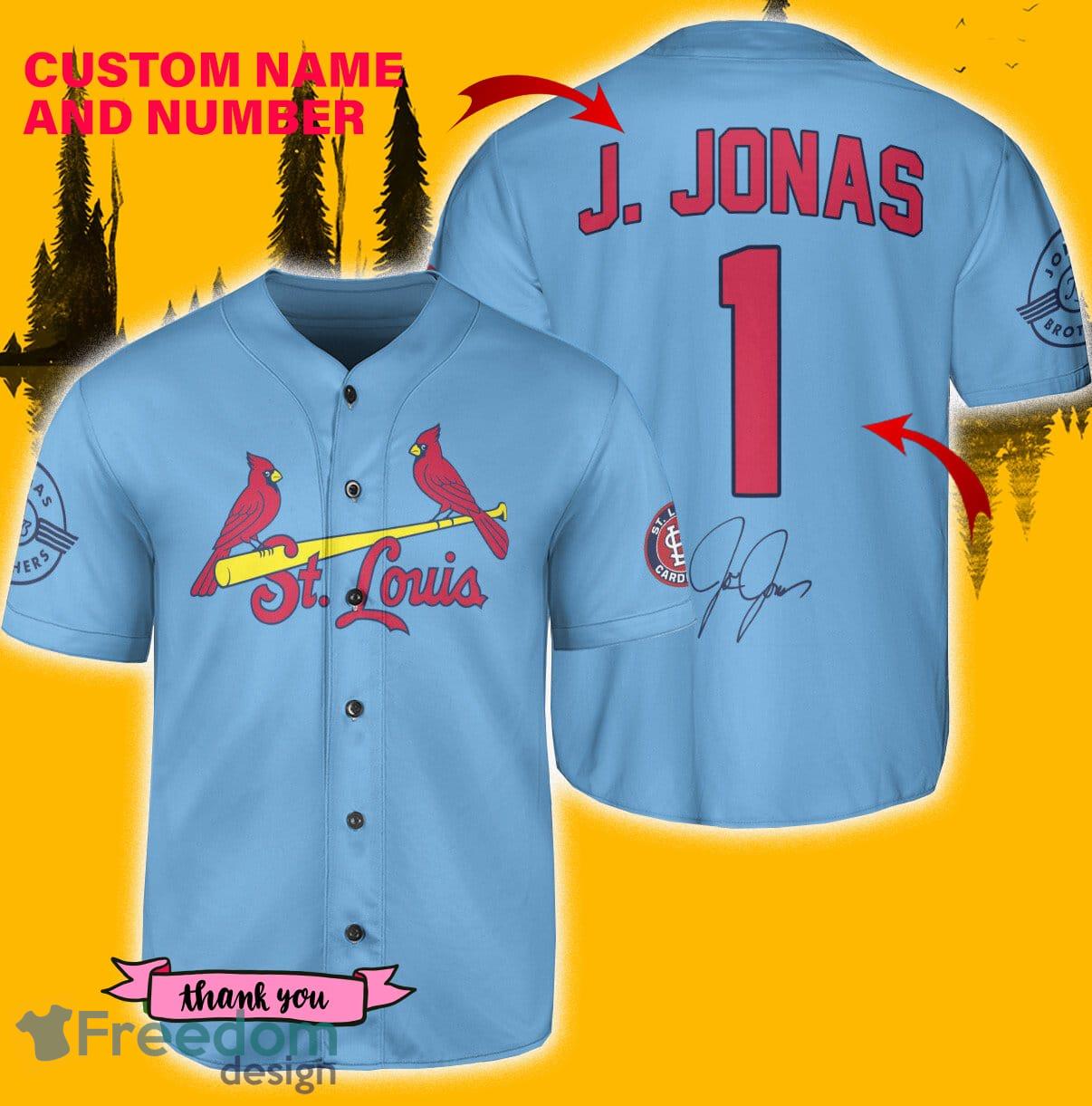 St.Louis Cardinals J. Jonas Jersey Baseball Shirt Light Blue