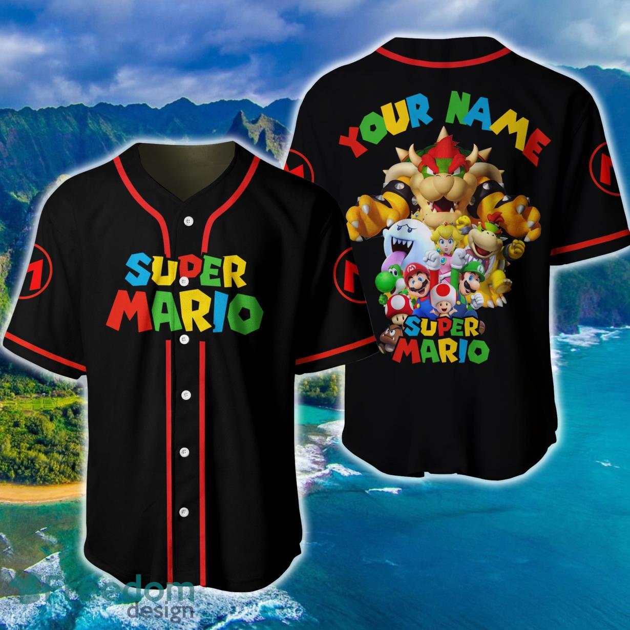 Super Mario Baseball Jersey Custom Name For Fans Product Photo 1