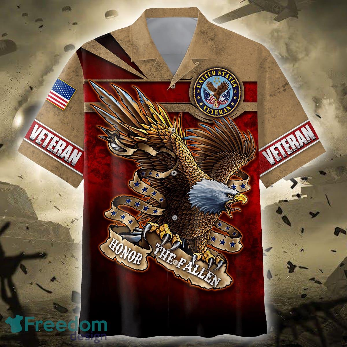 Symbolic National Birds Honor The Fallen Hawaiian Shirt And Short For Men Women - US Veteran - Honor The Fallen Unisex Shirts_1