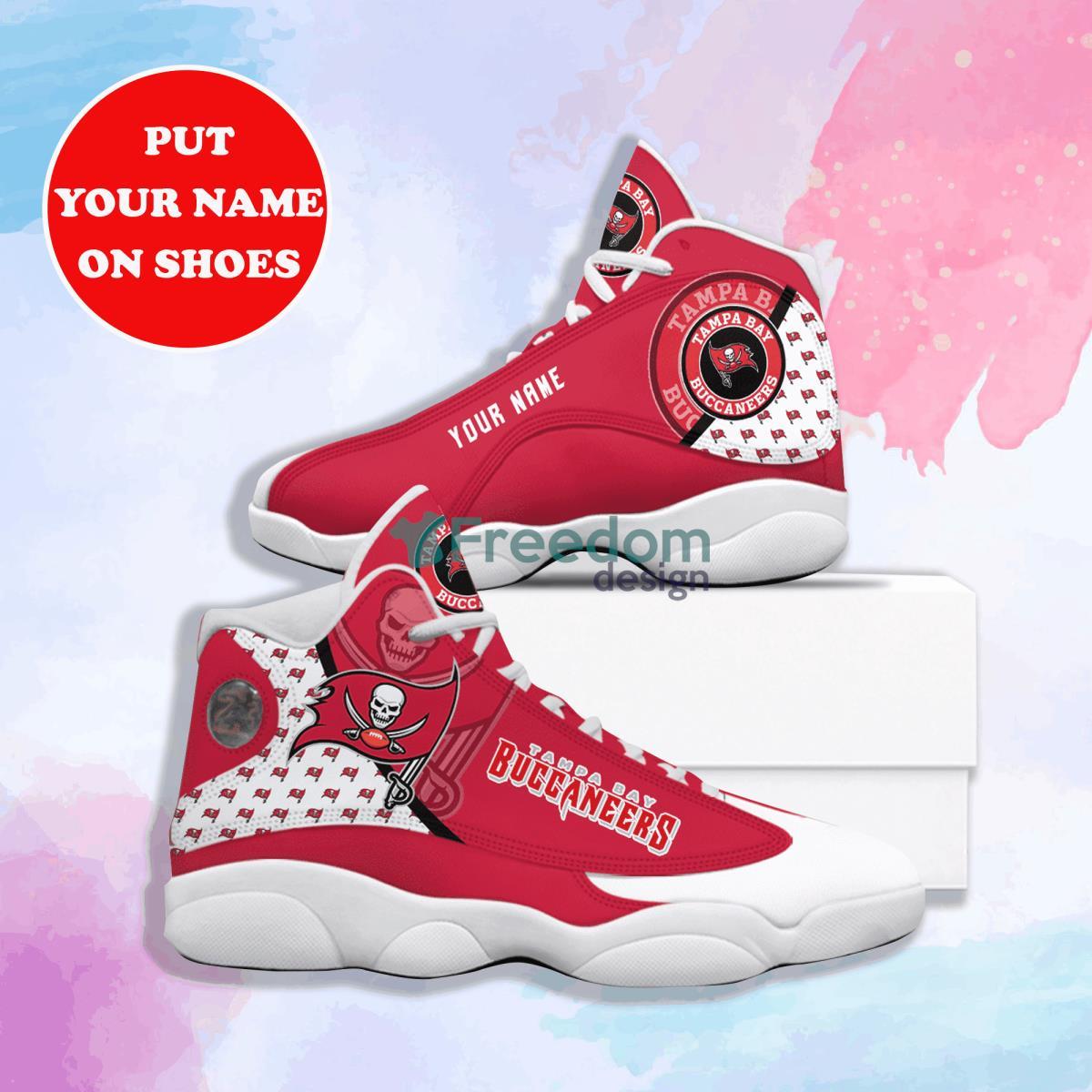 Tampa Bay Buccaneers Football Team Hot Custom Name Air Jordan 13 Sneaker Product Photo 1