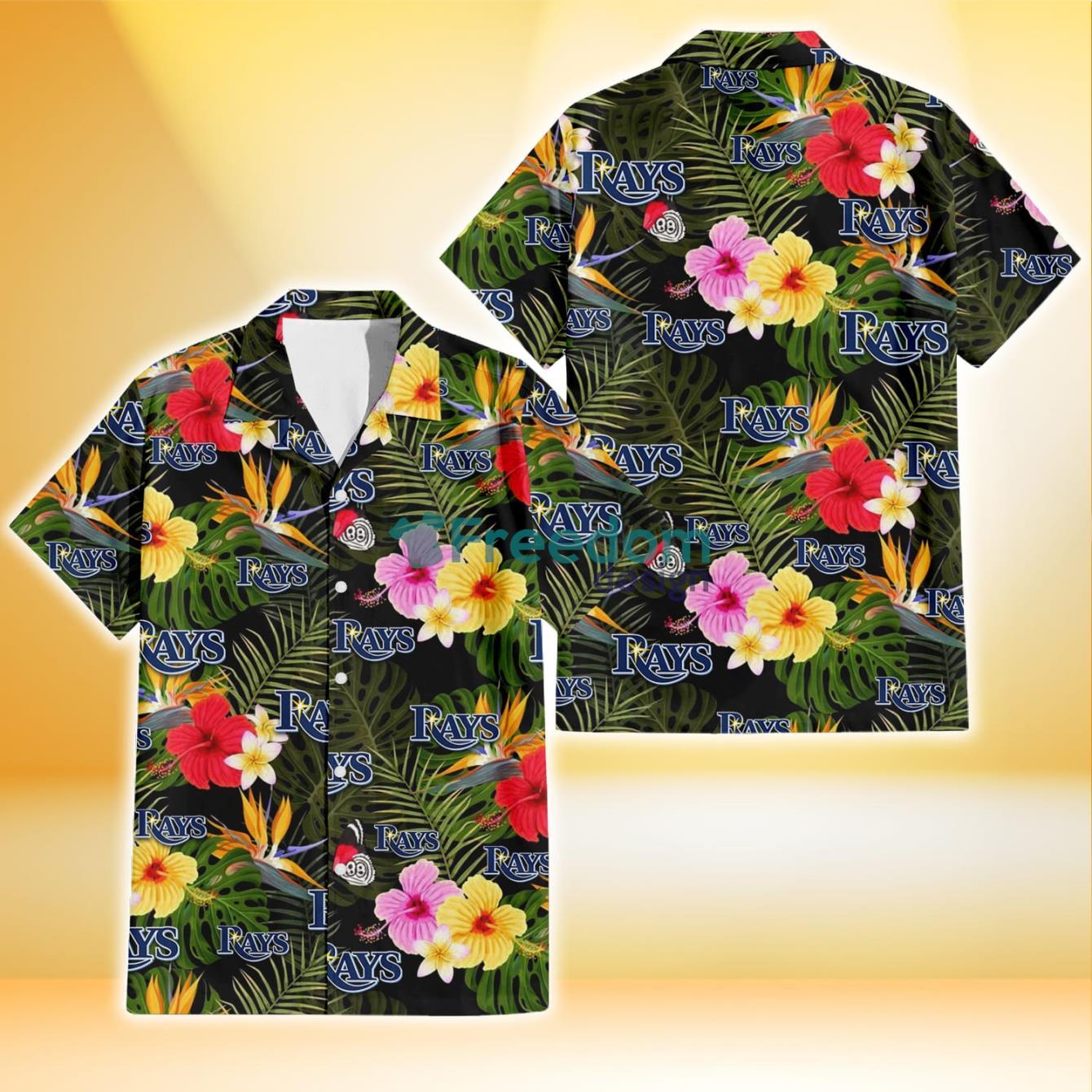 Tampa Bay Rays Hawaiian Shirt 3D Floral Pattern, Summer Gift For