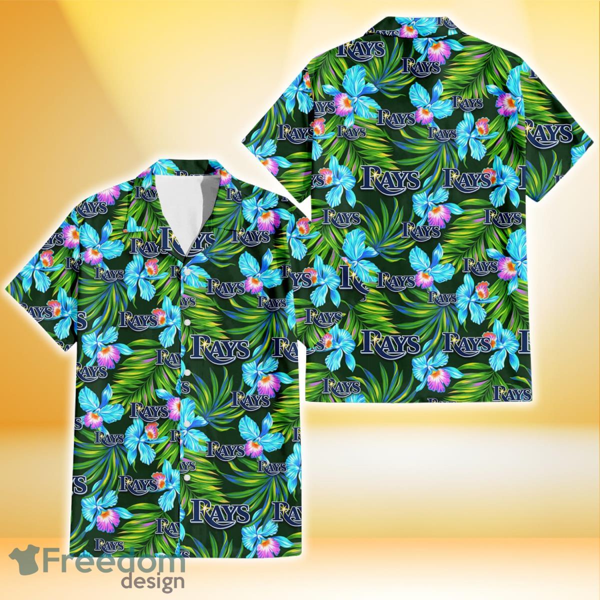 Rays Hawaiian Shirt Tampa Bay Rays Hibiscus Custom Hawaiian Shirts