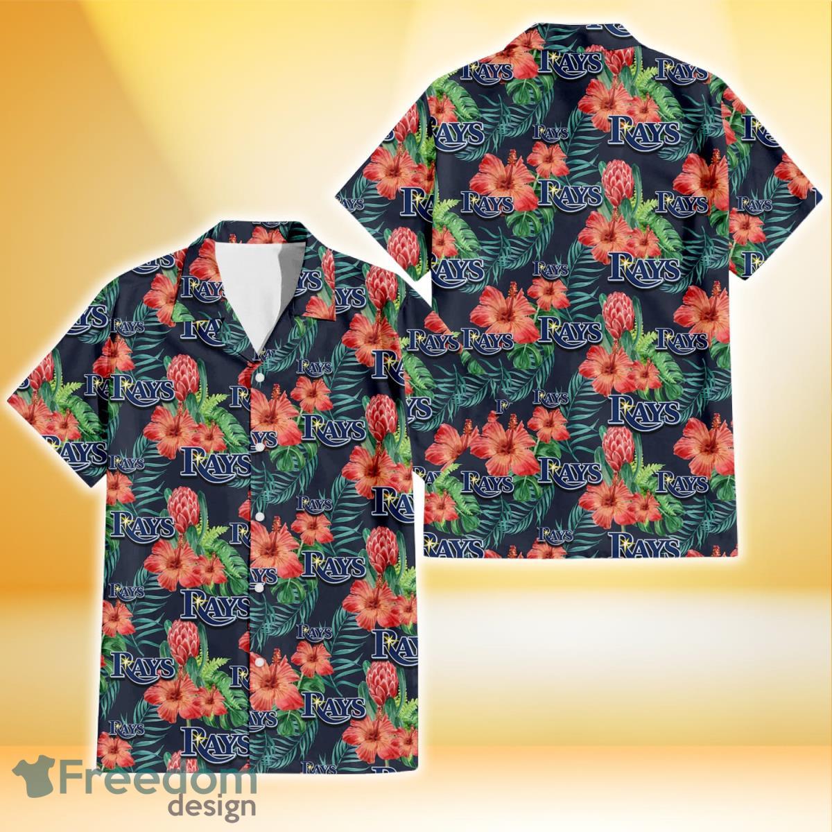 Tampa Bay Rays Tropical Pattern For Fans Hawaiian Shirt and Short