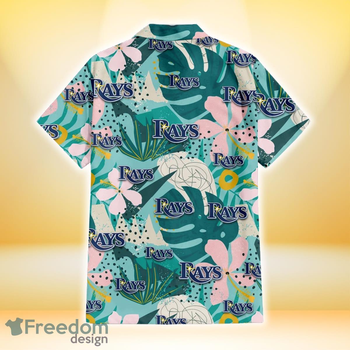 Tampa Bay Rays Peach Puff Hibiscus Tomato Orange Background 3D Hawaiian  Shirt Gift For Fans - Freedomdesign