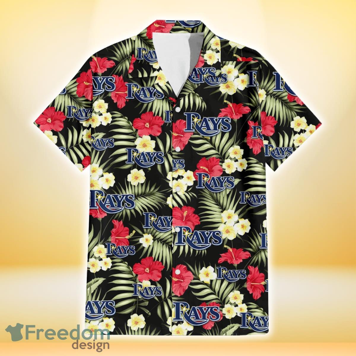 Atlanta Braves Yellow White Hibiscus Powder Blue Pattern 3D Hawaiian Shirt  Beach Gift - Freedomdesign