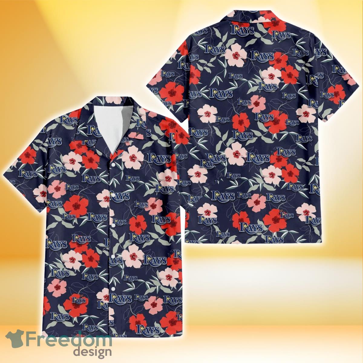 Tampa Bay Buccaneers Red Floral Hawaiian Shirt - Teexpace