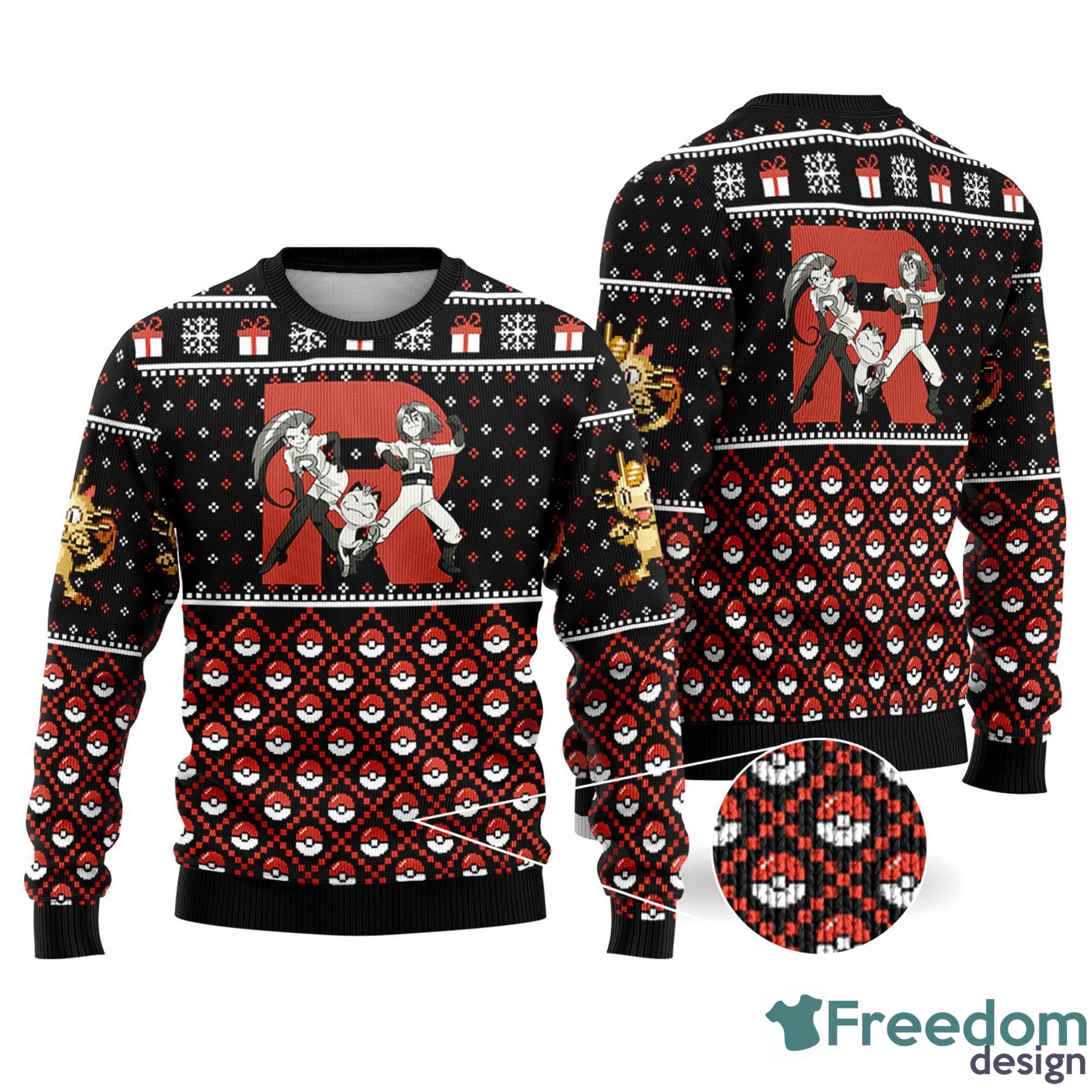 Team Rocket Meowth Anime Meowth Xmas Pocket Monster Gift Ugly Christmas Sweater For Men And Women - Team Rocket Meowth Anime Meowth Xmas Pocket Monster Gift Ugly Christmas Sweater Team Rocket Meowth Anime Meowth Xmas Pocket Monster Gift Ugly Christmas Sweater For Men And Women - Team Rocket Meowth Anime Meowth Xmas Pocket Monster Gift Ugly Christmas Sweater