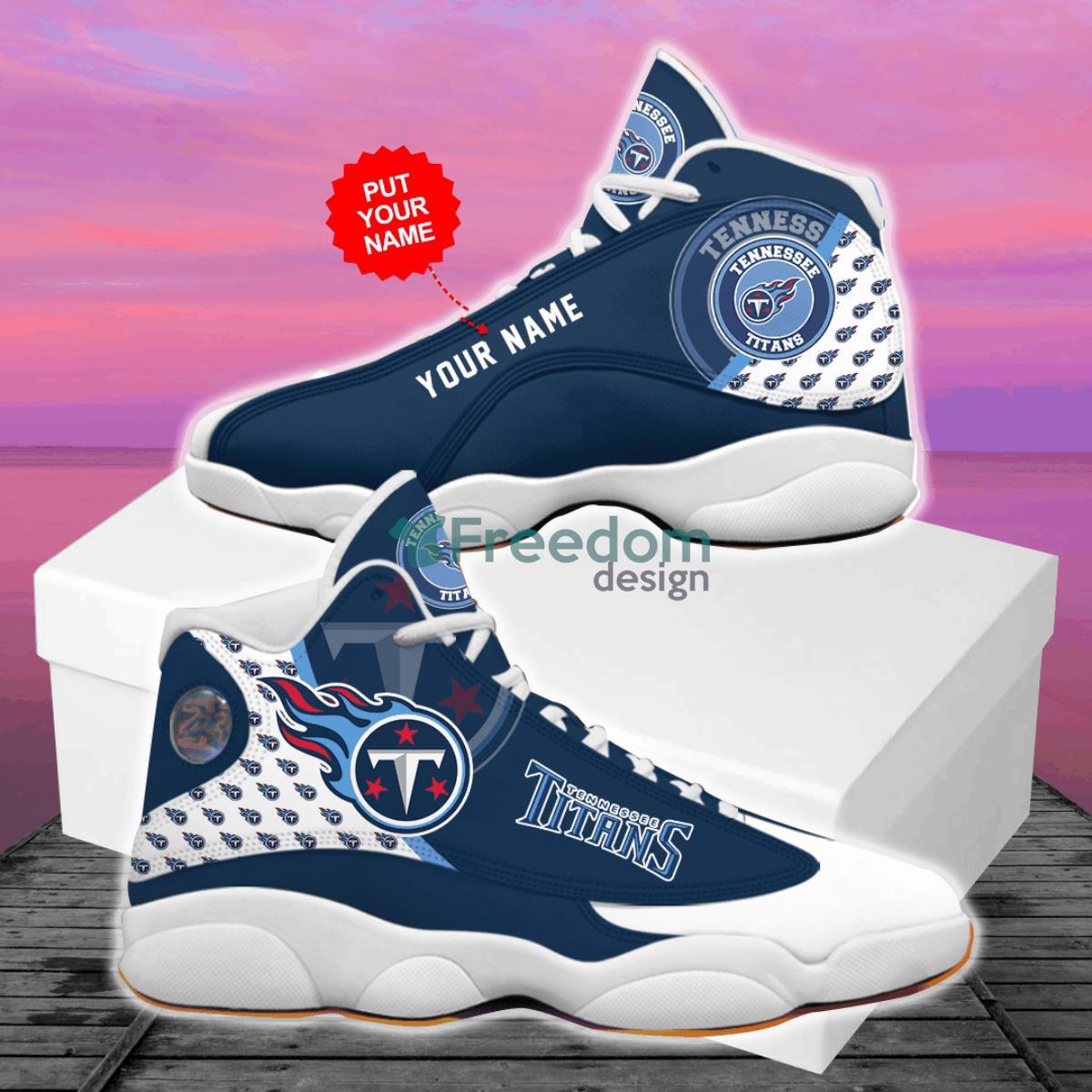 Tennessee Titans Football Team Custom Name Air Jordan 13 Shoes For Fans Product Photo 1