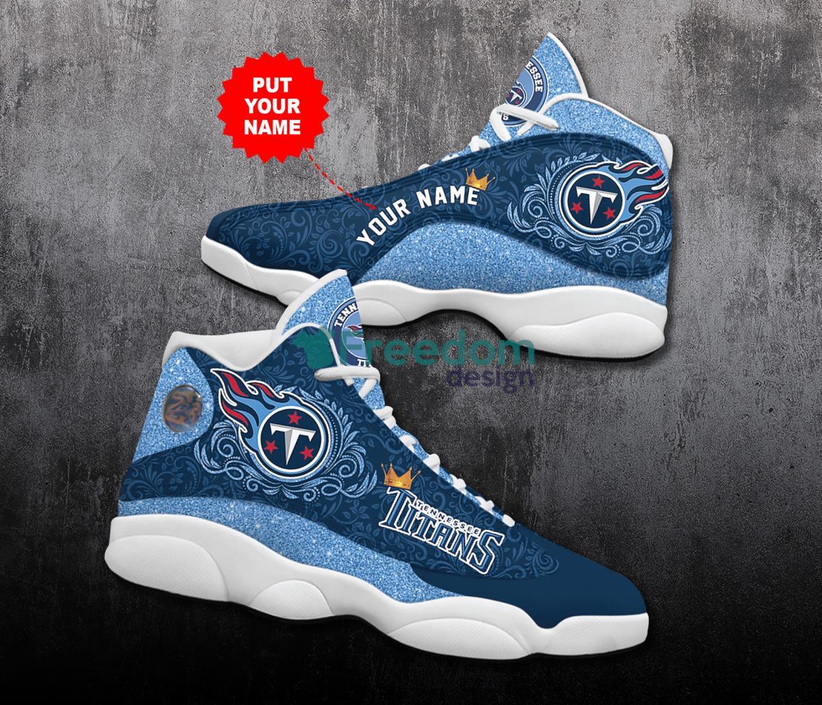 Tennessee Titans Football Team Custom Name Air Jordan 13 Shoes Product Photo 1